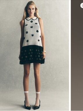 Maeve Sleeveless Embellished Drop Waist Mini Dress